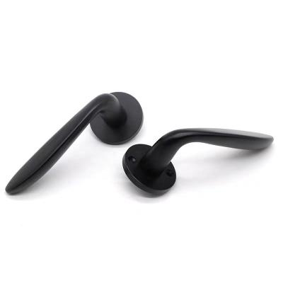 China zine eco-friendly high quality alloy bedroom door handles lock animal black mute door handle for sale