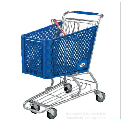 China Customized Folding Supermarket Shopping Cart Mall Store Trolley for sale