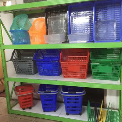 China Customized Plastic Shopping Basket Store Mall Supermarket Plastic Basket for sale