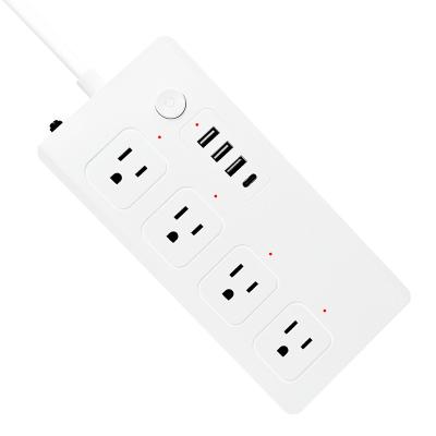 China Google Assitance Ordered Xenon Smart 2022 Hot Sales Top Sponsor Power Strip with Tuya Alexa Google Home Smart Socket wifi wireless control for sale