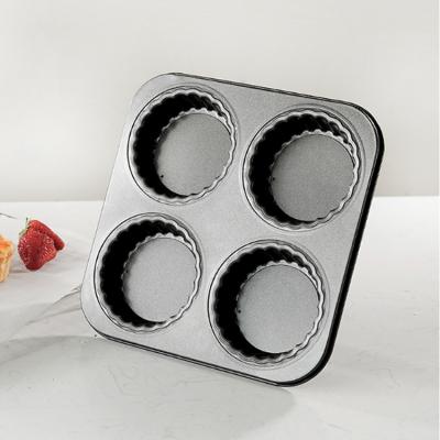 China Carbon Steel Cake Mold Non-stick Coated Egg Mold Viable Thickened Baking Tart Baking Tray for sale