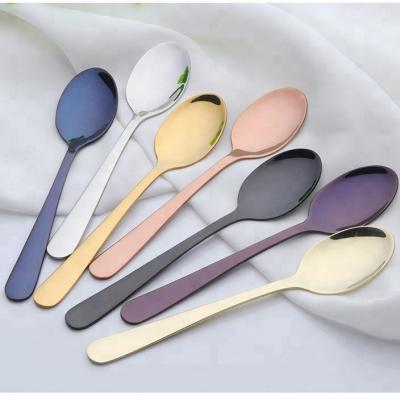 China Disposable S&S Color Spoon Flatware High Quality Mirror Polish Home-use Sets for sale