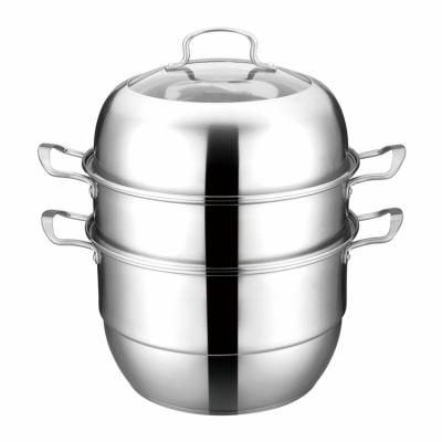 China Sustainable Stylish Design Stainless Steel Soup Pot Steamer Pot 11 Inch 30cm for sale