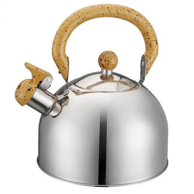 China Sustainable Design Stainless Steel Stove Top Fashion Water Whistling Kettle With Color Matching Handle for sale