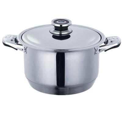 China Stainless Steel Kitchen Stock Pots & Sauce Pots And Lid With Thermometer for sale