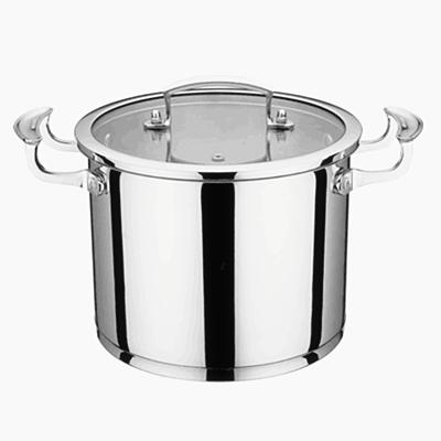 China Sustainable Wholesale Hot Sale 304 Stainless Steel Upright Pot Cooking Soup And Stock Pots For Cooking for sale