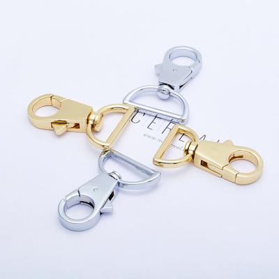 China High-end hardware zinc alloy shoulder strap leather handbag accessories production 2.5cm decorative hook accessories for sale