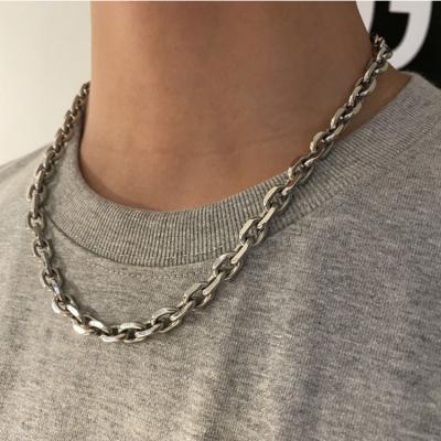 China European and American trend simple design titanium thick Miami steel chain suitable for party men's all-match necklace for sale