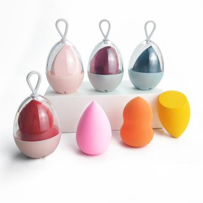 China Luxury Beauty Sponges Shell Makeup Sponge Powder Blast Beauty Makeup Sponge Blender Super Soft Soft Shell Egg With Rope for sale