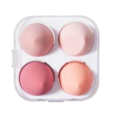 China 2021 Luxury Washable Beauty Facial Massager Microfiber Puff Sponge Makeup Face Sponge 4 Pcs Cosmetics In Box Private Labels for sale