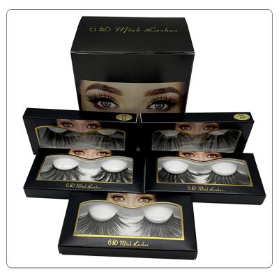 China Natural Thick Long Criss Cross Ready For Boat 2020 Highest Quality Eyelashes 3D 4D 5D 6D 25-28mm Mink Fur False Eyelashes With Boxes Natural Strip for sale