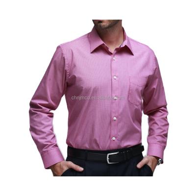 China Anti-Shrink CLASSIC 100% COTTON MINI CHECK PLAIN CASUAL STAND COLLAR  MEN'S DRESS SHIRT for sale