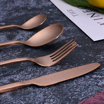 China Stocked Square Custom Metal Gold Leg Cutlery Dinnerware Gift Modern Elegant Set for sale