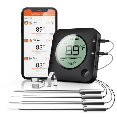 China Outdoor Digital BBQ Meat Thermometer for Wireless Meat BBQ Meat Thermometer Grill Thermometer for Grilling Smoker Oven Kitchen for sale