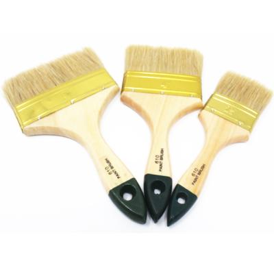 China ETERNA 610 Acrylic Paint Brushes For All Paints Brush Natural White Bristle Paint Brush for sale