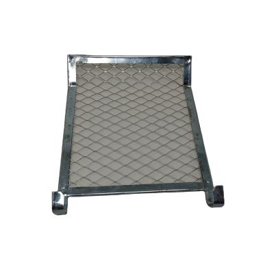 China 7 Inch Silver Color Metal Paint Roller Grid Brush Grid Galvanized Paint Grinding Grid for sale