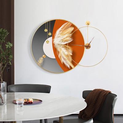 China Large Wall Art Wall Hanging Decor New Design Waterproof Wall Clocks Gold for sale