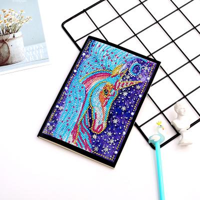 China CLASSIC Cute Diary Diamond Painting Notebook with Page Cover Colorful Unicorn Gifts for Girls for sale