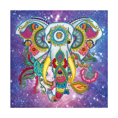 China Waterproof& Eco-friendly Modern Art 5d Diamond Painting Elephant Animal Luminous Custom Fashion Canvas Diamond Art Painting For Living Room for sale