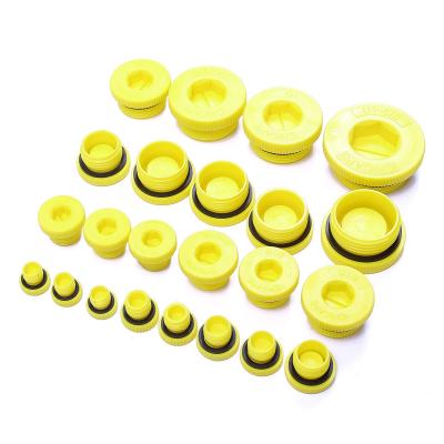 China Sealing Threaded Holes with Sealing Ring Plastic Screw Plug Stopper Waterproof Thread Up Six Angle UNF7/16UNF1/2UNF9/16UNF3/8UNF3/4UNF7/8 Inner Pipes for sale