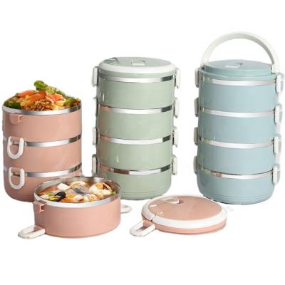 China Storage Finesse 3 Tier Bento Lunch Box Stainless Steel Lunch Box Stackable Lunch Box For School for sale