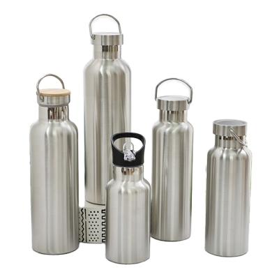 China SUS FINESSE stainless steel water sport bottle lid viable outdoor water bottle hot sale with bamboo double wall 600ml/20oz metal rise for sale