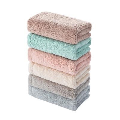 China Square Absorbent Towel 34*80 Hand Face Washing Bathing Rectangle High Absorbent Cotton Towel for sale