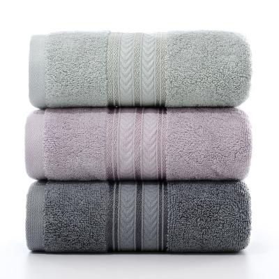 China Various Color Rectangle Cotton Absorbent Towel Large Luxury Bathing Towel 100% Cotton Wash Towel for sale