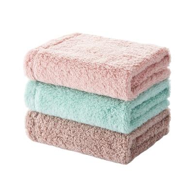 China Absorbent Square Towel Luxury Soft Sports Face Washing Thick Absorbent Square Cotton Hair Bath Towels for sale