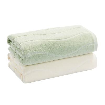 China Green Color Soft Pattern Cotton Absorbent Absorbent White Yellow Orange White Pure Bath Towel Absorbent Home Toiletry Cotton Towel for sale