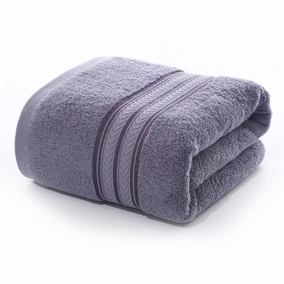 China Gray Green Blue Color Hotel Absorbent Rectangle Shape Cotton Bath Towels 100% Cotton Purple for sale