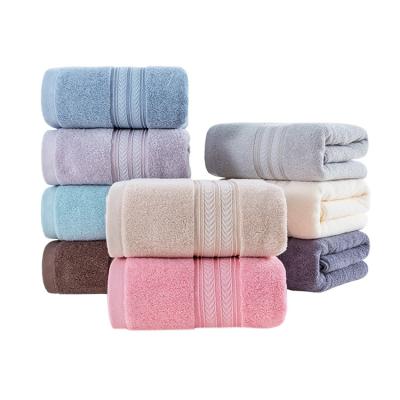 China Absorbent Cotton Bath Towel Rectangular Premium Absorbent Cotton Hotel Super Soft Large Bath Towel for sale