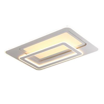 China Surface Mounted Modern Designing Ceiling Lamp LM8255 Square And Rectangle Large Lightning IP44 Iron Aluminum + Indoor Silicon 24W AC110V for sale