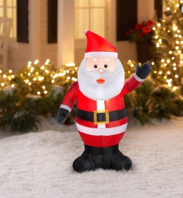 China Waving Santa Inflatable On Your Lawn or Porch Outdoor Christmas Decoration for sale