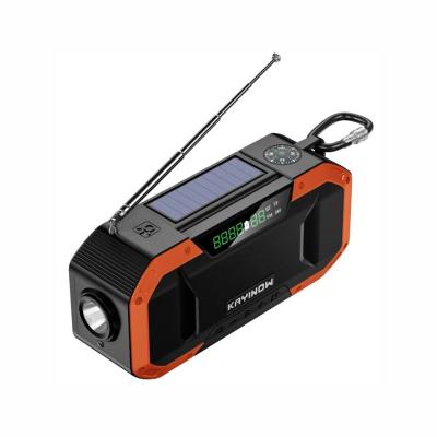 China PORTABLE Portable Survival Waterproof 5000 Mah Flashlight Weather Sos Dynamo Hand Crank Charger Emergency AM Fm Solar Radio for sale