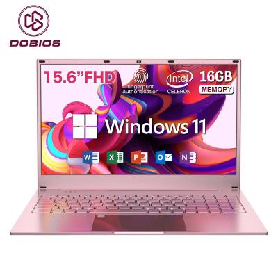 China Fingerprint Recognition 15.6 Inch Intel Celeron N5095 16GB RAM Laptops PC DDR4 ITB 256GB 512GB  SSD OEM Home School Business Cheap Notebook Laptop for sale