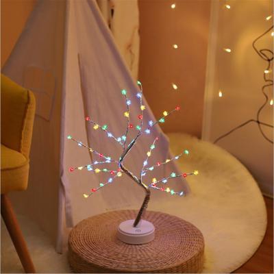 China Christmas Tree Lights Item Emergency 2021 Led Fiber Optic Lights Home Decoration Led USB Battery Tree Light for sale