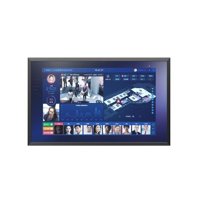 China Monitores táctiles personalizados pantalla táctil capacitiva de 43 pulgadas de alto brillo montado en la pared monitor táctil industrial en venta