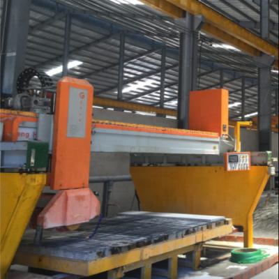 China Head Turn Bridge Cutter Line CNC Machine Tile Slab Bridge Saw Multifunctional Automatic Stone Edge Cutting Machine (Head Turned) for sale