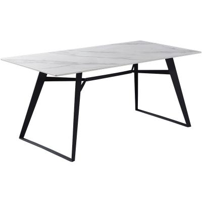 China (Other) Premium Quality Adjustable Customize Large Size Dining Table Ceramic Metal Leg Top Dining Table For Dining Room for sale