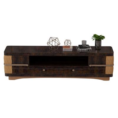 China Italy Light Living Room Furniture Sideboard Modern Rosewood Wooden Cabinet Luxury Rosewood Top TV Stand for sale