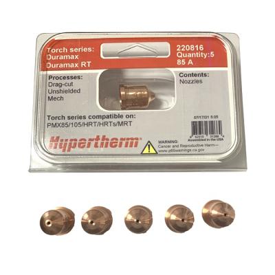 China Original High Quality Long Life Time Hypertherm Plasma Cutting Nozzle Electrode 220816 220842 for sale