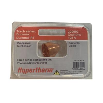 China Hypertherm Consumables Nozzle 220990 Electrode 220842 Copper Shield 220993 for sale