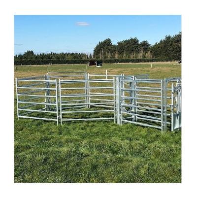 China Easily Compiled Custom Heavy Duty Galvanized Steel Pipe Livestock Metal Farm Gate Design for sale