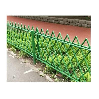 China Factory Supply China Easily Assembled Powder Coated Green Imitation Bamboo Garden Fence For Sale for sale