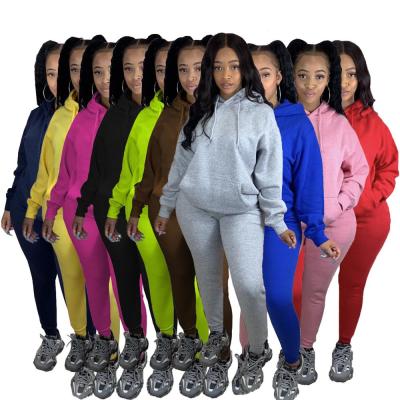 China Anti-pilling Anti-pilling Logo Women Custom Tracksuit 2 Piece Set Hoodie Pants Set Outfits Two Piece Sweatsuit Set Tracksuit Women Sports Tracksuit for sale