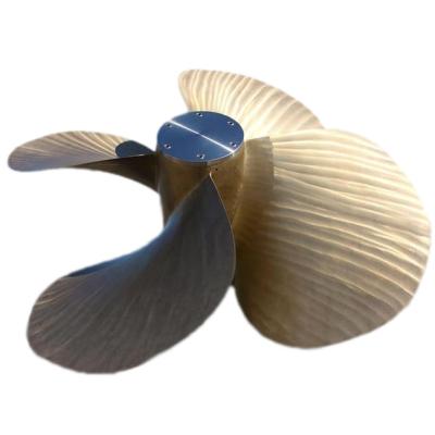 China Custom Marine Boat Propellers CU3 Bronze Copper Alloy 4 Blades for sale