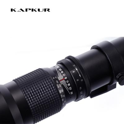 China Aluminum Glass Camera Lens + Fixed Focus 500mm Telephoto Optics for sale