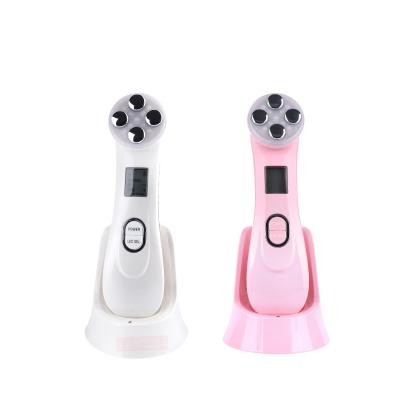 China Battery Operated Rechargeable Electric Facial Massager Face Beauty Care 5 in 1 Personal Skin Care Machine for sale