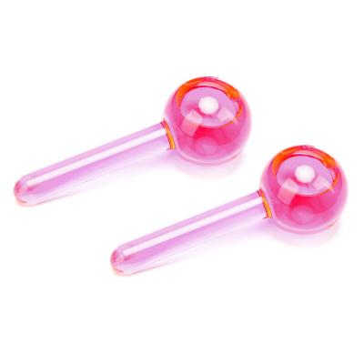 China OEM Skin Beauty Face Roller Magic Shimmer Massager Gold Ice Blue Pink Cooling Cryo Ice Facial Globes for sale